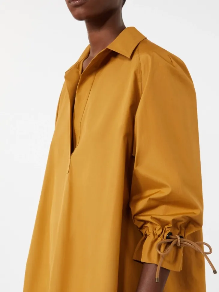 Cotton poplin blouse - EARTH