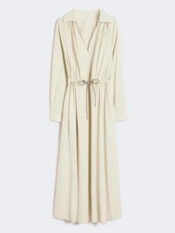 Cotton poplin dress - BEIGE