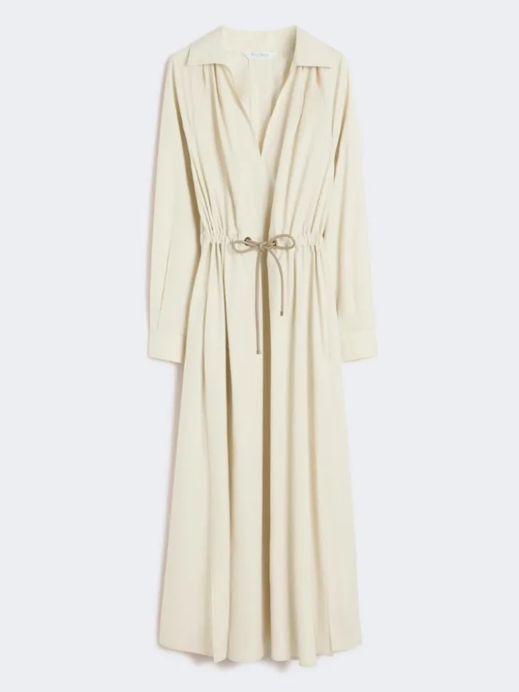 Cotton poplin dress - BEIGE