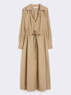 Cotton poplin dress - KAKI