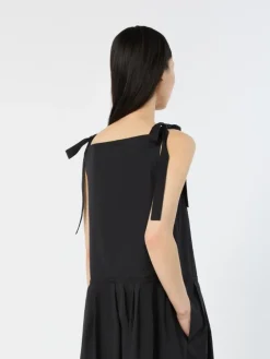 Cotton poplin jumpsuit - BLACK