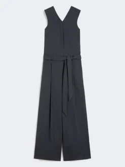 Cotton poplin jumpsuit - ULTRAMARINE