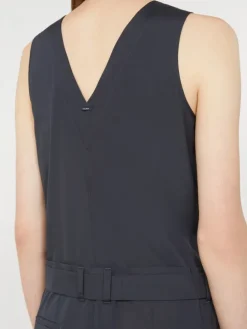 Cotton poplin jumpsuit - ULTRAMARINE