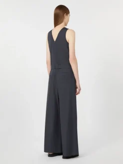 Cotton poplin jumpsuit - ULTRAMARINE