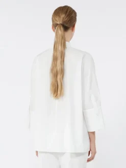 Cotton poplin oversize shirt - WHITE