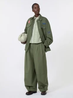 Cotton poplin shirt - GREEN