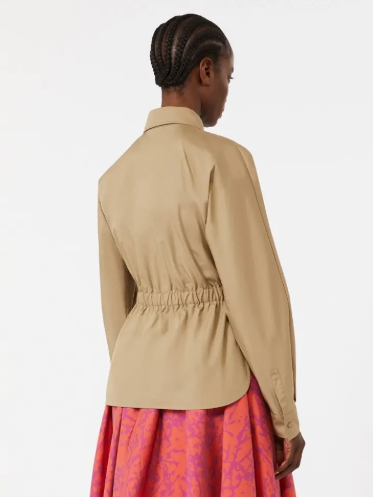 Cotton poplin shirt - KAKI