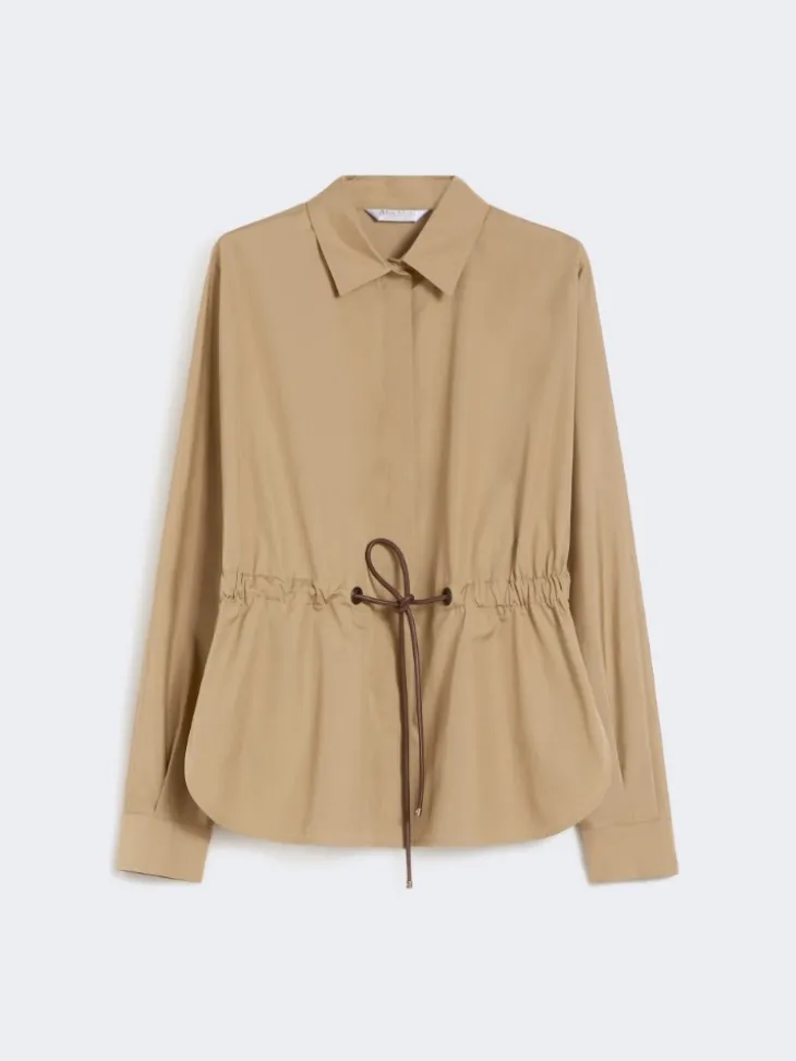 Cotton poplin shirt - KAKI