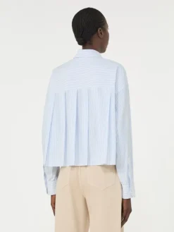 Cotton poplin shirt - LIGHT BLUE