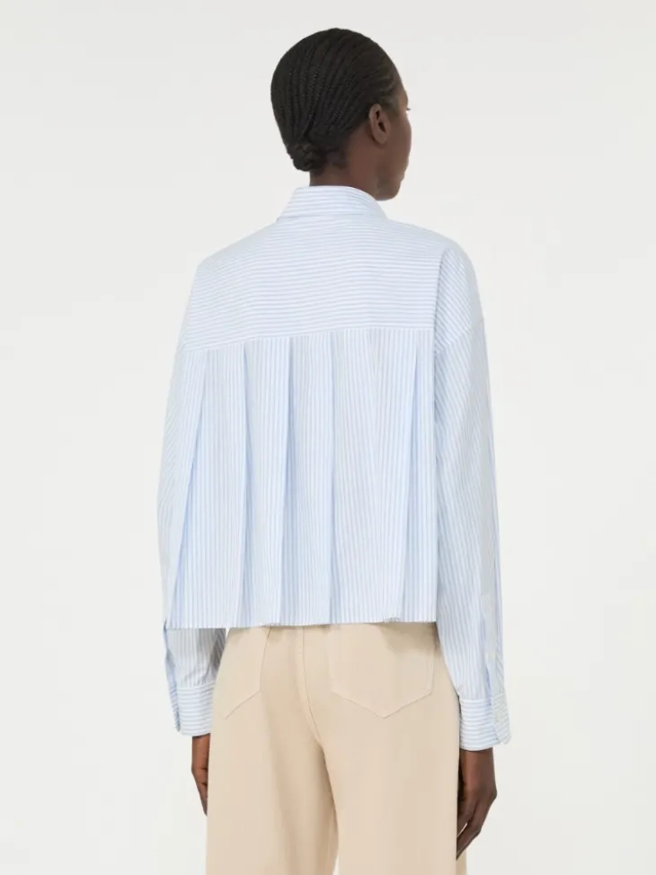 Cotton poplin shirt - LIGHT BLUE