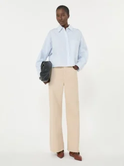 Cotton poplin shirt - LIGHT BLUE