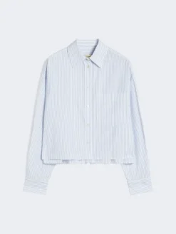 Cotton poplin shirt - LIGHT BLUE