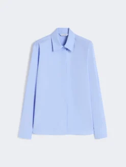 Cotton poplin shirt - LIGHT BLUE