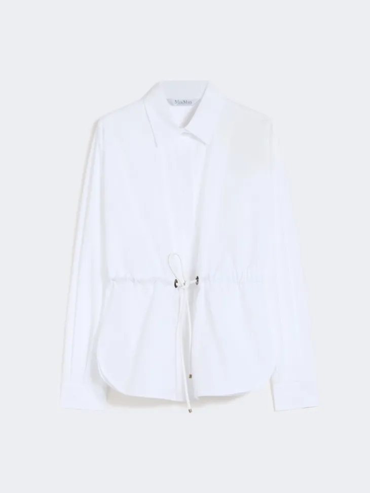 Cotton poplin shirt - OPTICAL WHITE