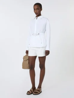 Cotton poplin shirt - OPTICAL WHITE