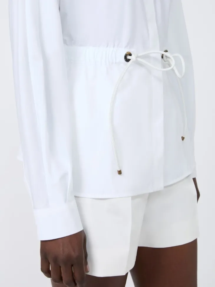 Cotton poplin shirt - OPTICAL WHITE