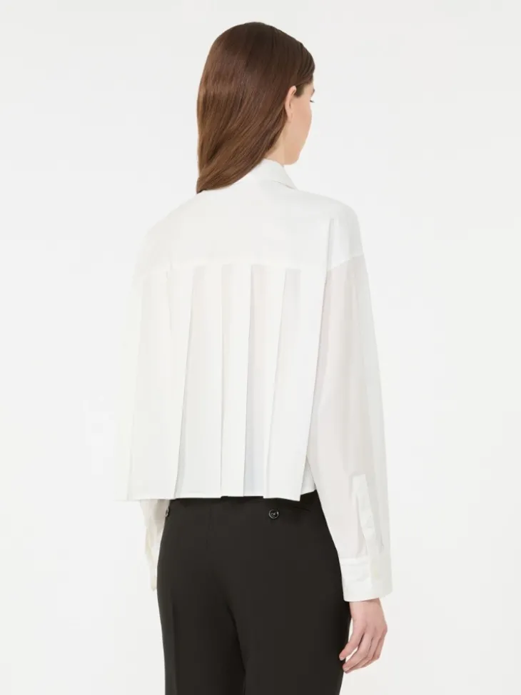 Cotton poplin shirt - OPTICAL WHITE