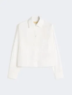 Cotton poplin shirt - OPTICAL WHITE