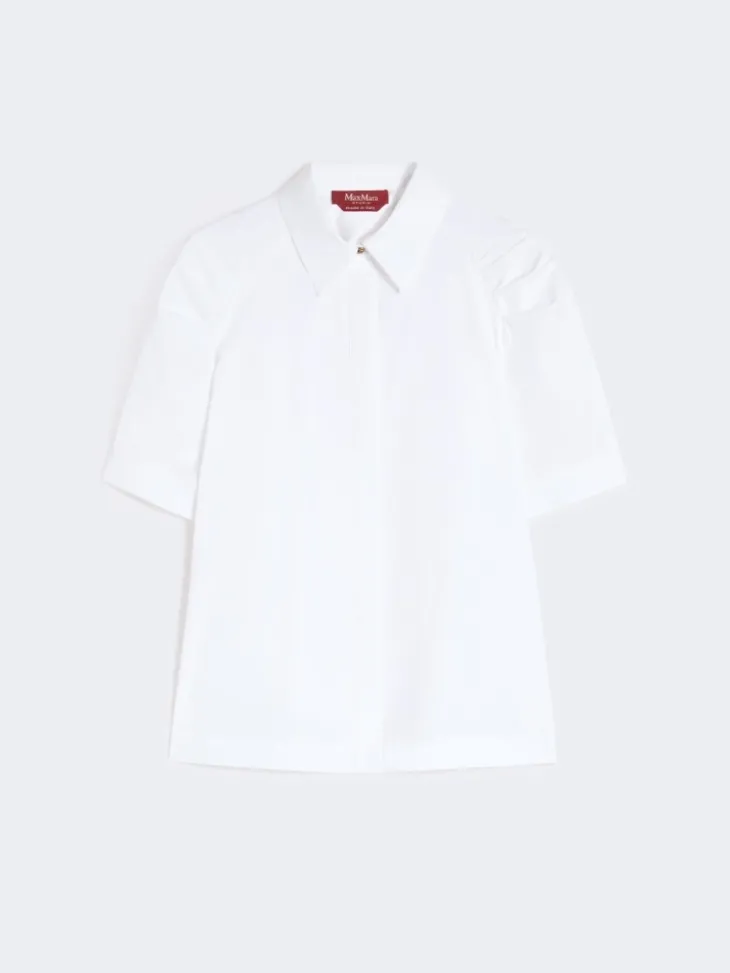 Cotton poplin shirt - OPTICAL WHITE