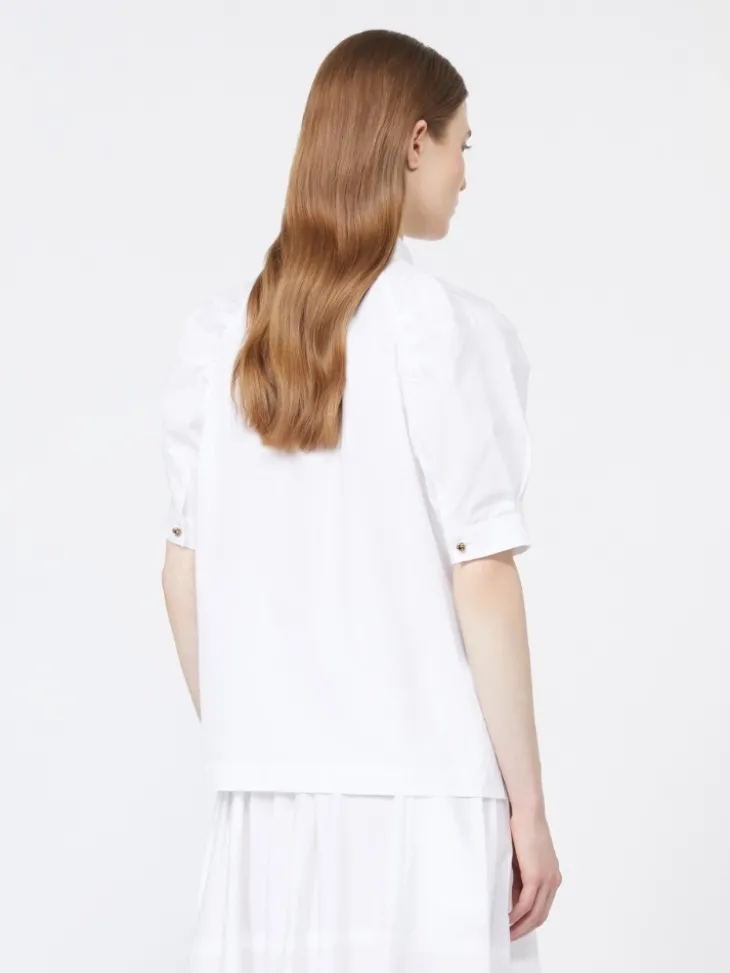 Cotton poplin shirt - OPTICAL WHITE