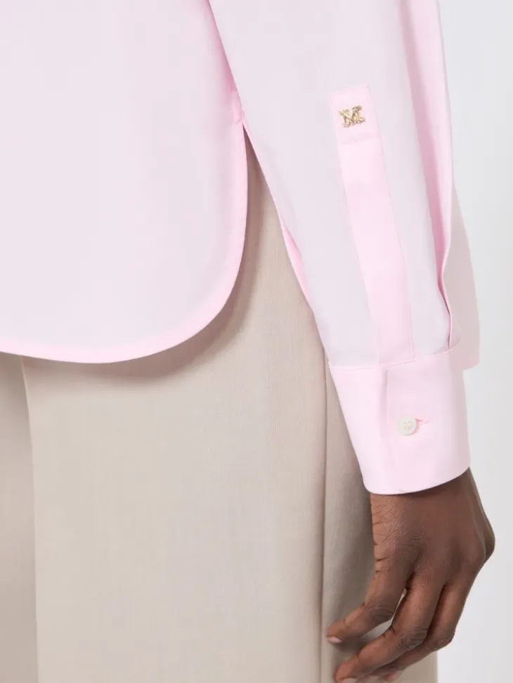Cotton poplin shirt - PINK