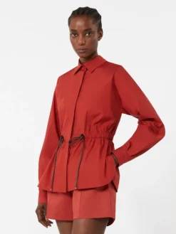 Cotton poplin shirt - RED