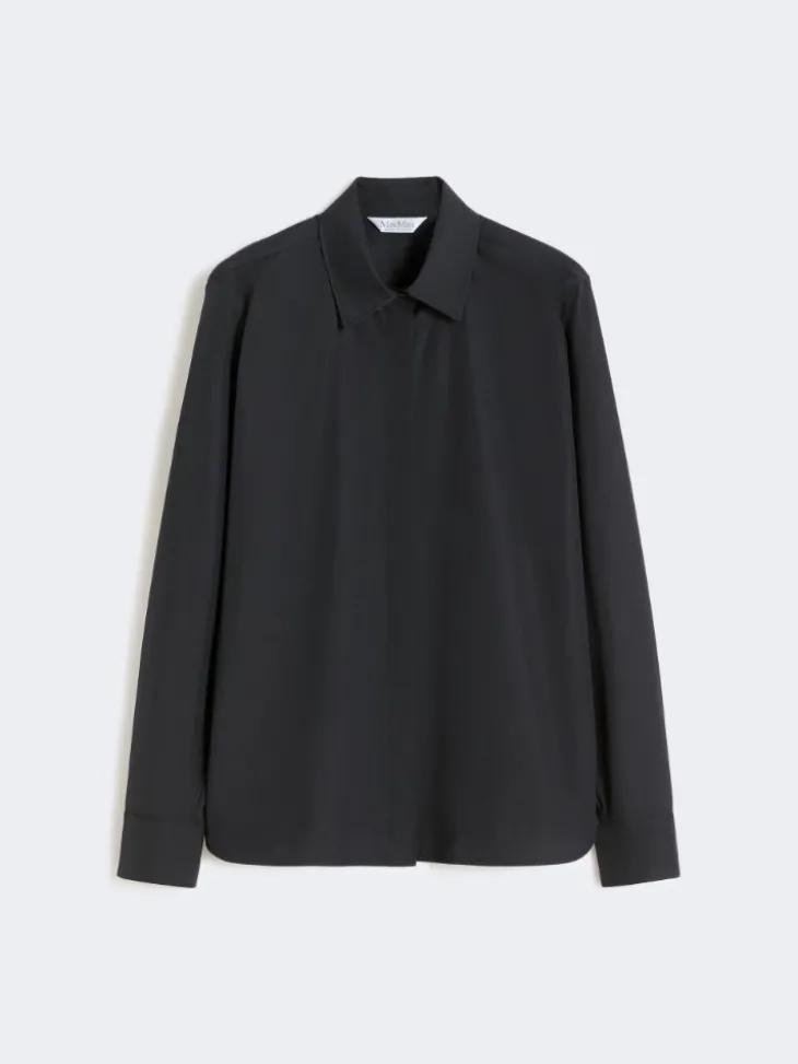 Cotton poplin shirt - ULTRAMARINE