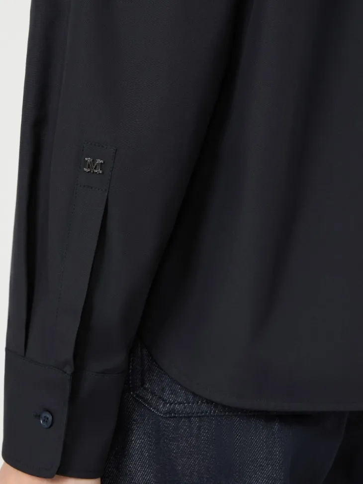 Cotton poplin shirt - ULTRAMARINE