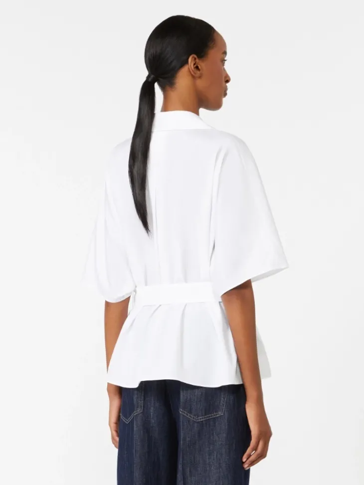 Cotton poplin shirt - WHITE