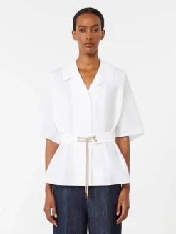 Cotton poplin shirt - WHITE
