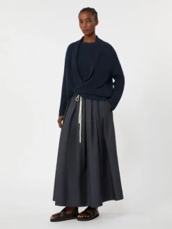 Cotton poplin skirt - ULTRAMARINE