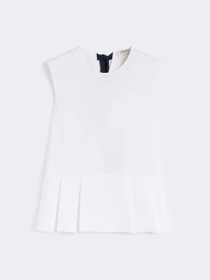 Cotton poplin top - WHITE