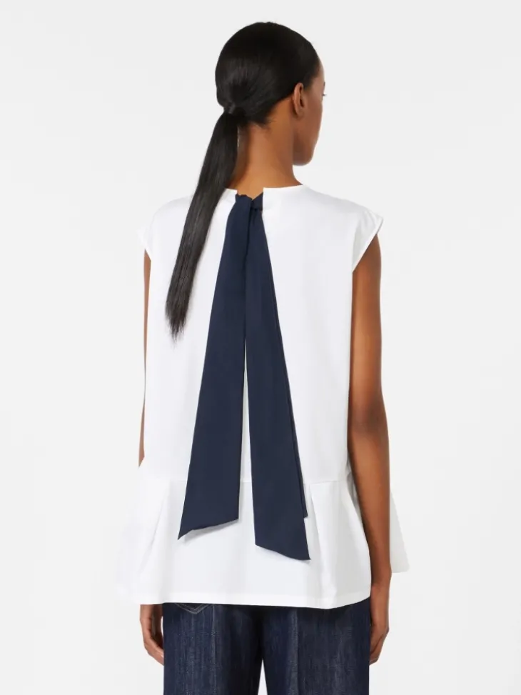 Cotton poplin top - WHITE