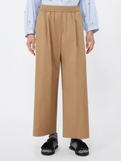 Cotton rasetto trousers - EARTH