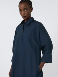 Cotton shirt dress - MIDNIGHTBLUE