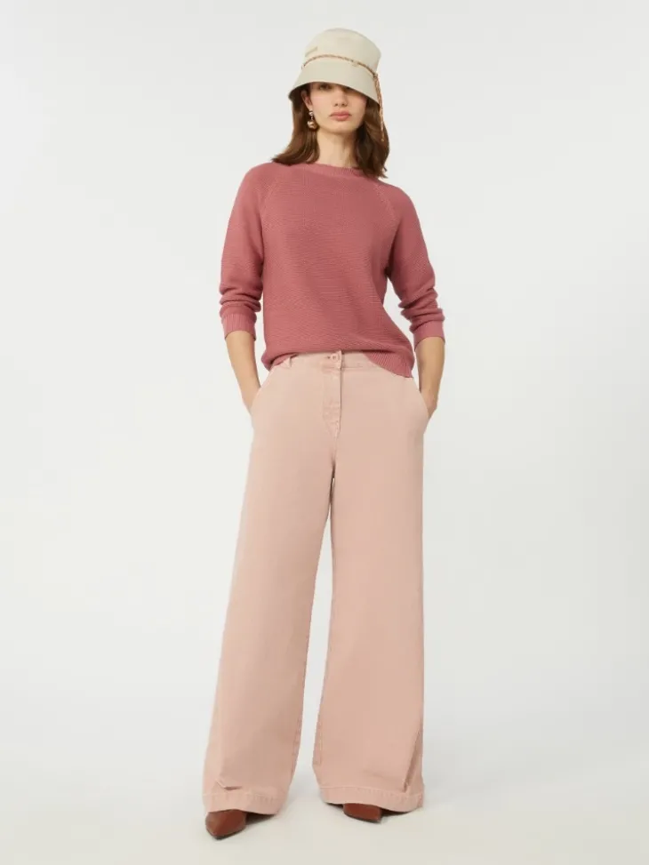 Cotton sweater - ANTIQUE ROSE