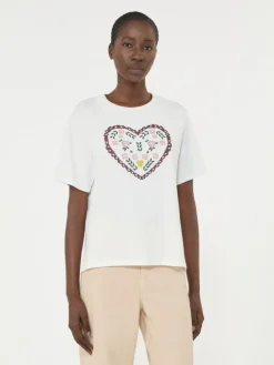 Cotton T-shirt with graphic print - WHITE
