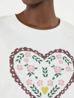 Cotton T-shirt with graphic print - WHITE