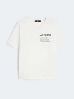 Cotton T-shirt with graphic print - WHITE