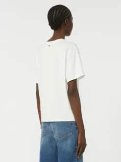 Cotton T-shirt with graphic print - WHITE