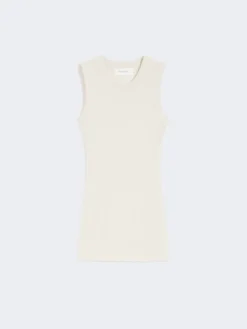 Cotton vest top - ECRU