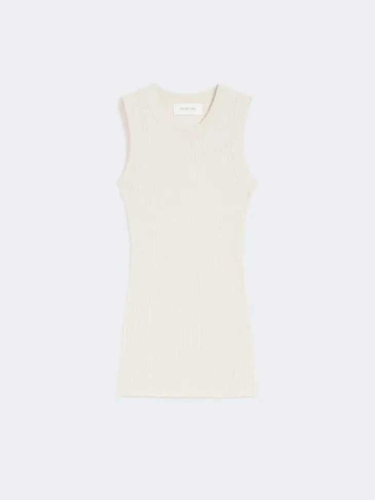 Cotton vest top - ECRU
