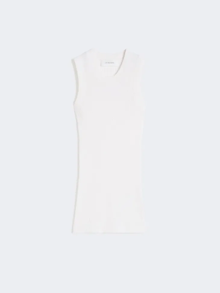 Cotton vest top - WHITE