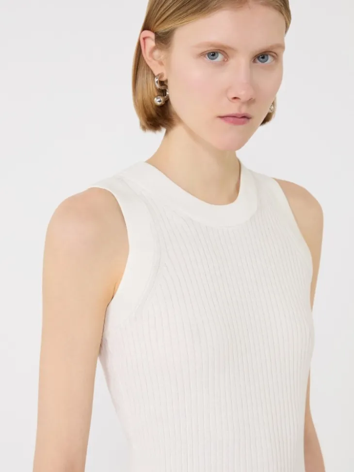 Cotton vest top - WHITE
