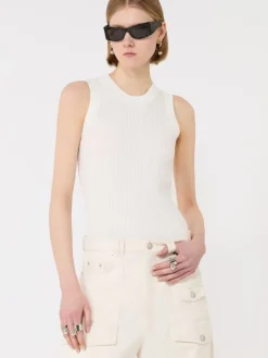 Cotton vest top - WHITE