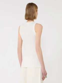 Cotton vest top - WHITE
