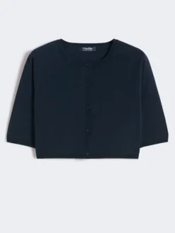Cotton yarn shrug - ULTRAMARINE