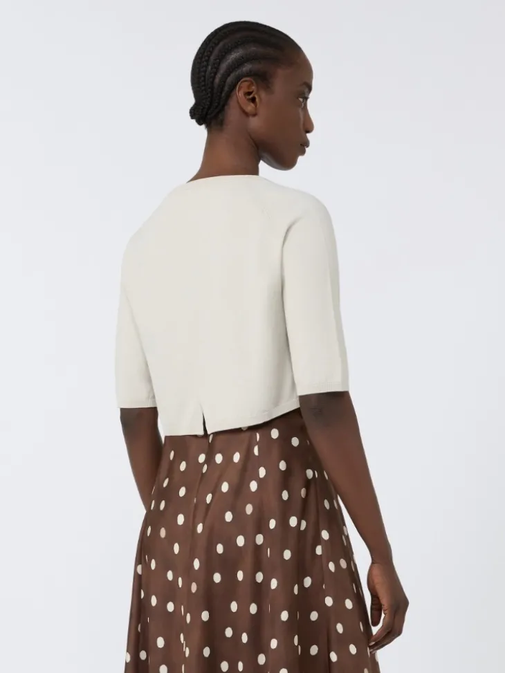 Cotton yarn shrug - WHITE