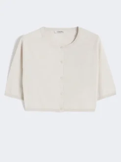 Cotton yarn shrug - WHITE