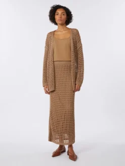 Cotton yarn sleeveless jumper - DESERT